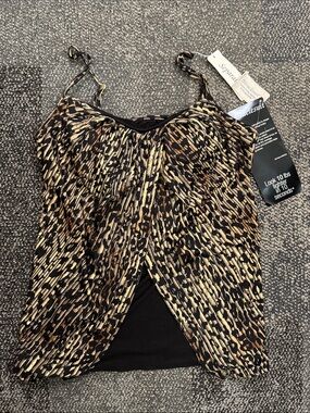 Miraclesuit Leopard Print Bathing Suit-Top Only